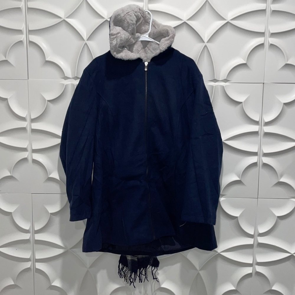 Jones New York jacket w attached scarf 1X.    3